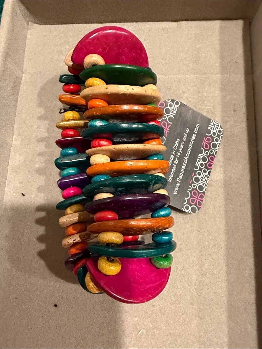 paparazzi Multicolor Beaded Stackable Bracelets - Turquoise, Pink, Brown, Orange
